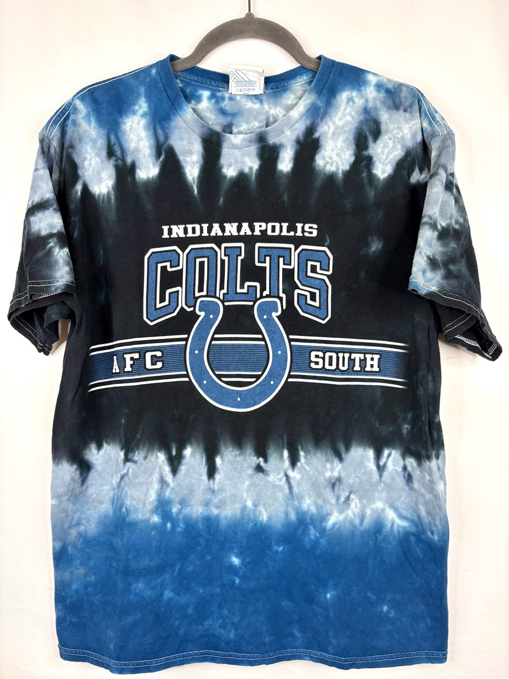 Indianapolis Colts AFC South Tie Dye Shirt Youth Size Large NFL Team Apparel AOP